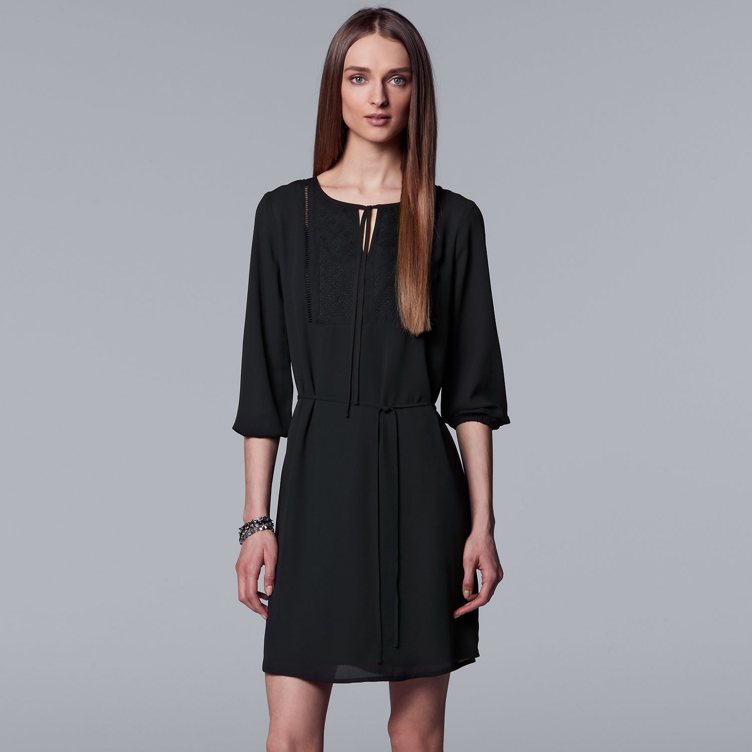 vera wang black dress kohls