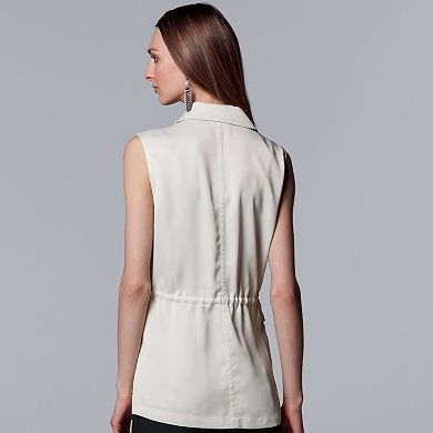 Women's Simply Vera Vera Wang Asymmetrical-Zipper Utility Vest