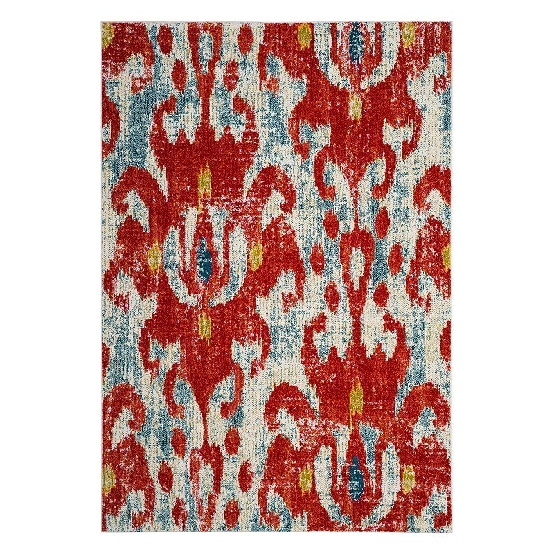 Safavieh Watercolor Bindi Damask Rug, Red, 8X10 Ft