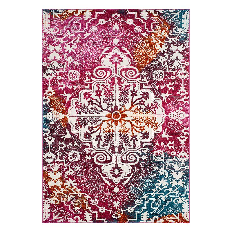 Safavieh Watercolor Cayla Floral Rug, Pink, 5X7.5 Ft