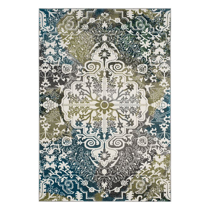 Safavieh Watercolor Cayla Floral Rug, Blue, 6.5Ft Rnd