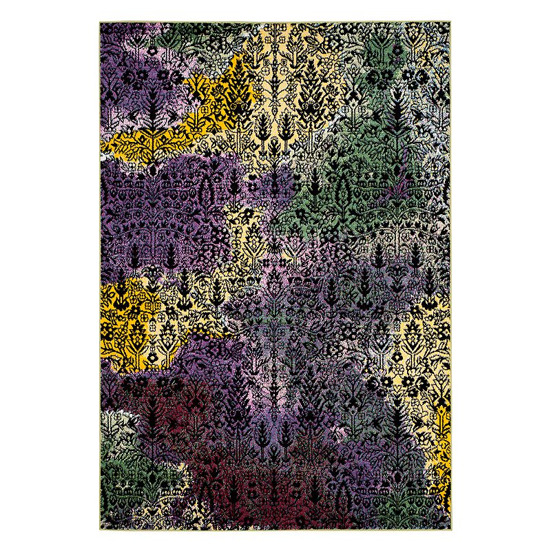 Safavieh Watercolor Devlin Floral Abstract Rug, Yellow, 8X10 Ft