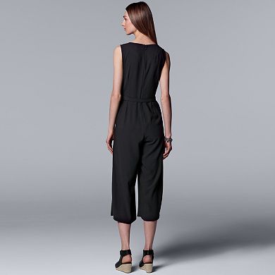 Women's Simply Vera Vera Wang Crop Wide-Leg Jumpsuit