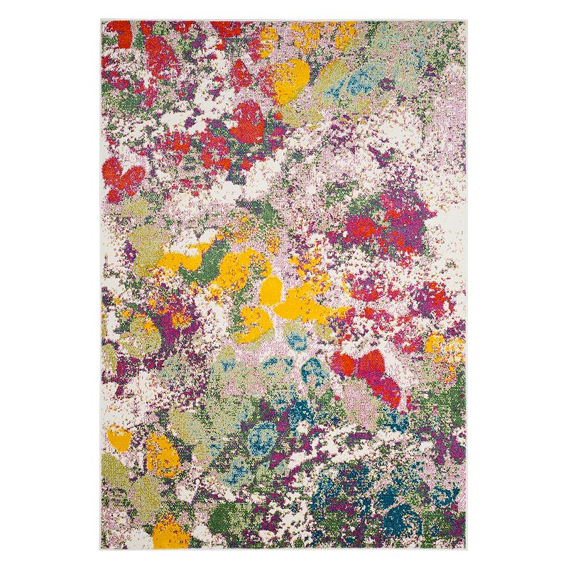 Safavieh Watercolor Garan Abstract Rug, Green, 6.5Ft Sq