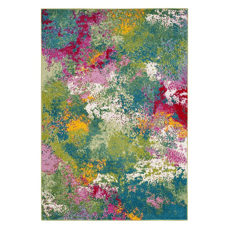 Safavieh Watercolor Hansen Abstract Rug, Green, 8X10 Ft