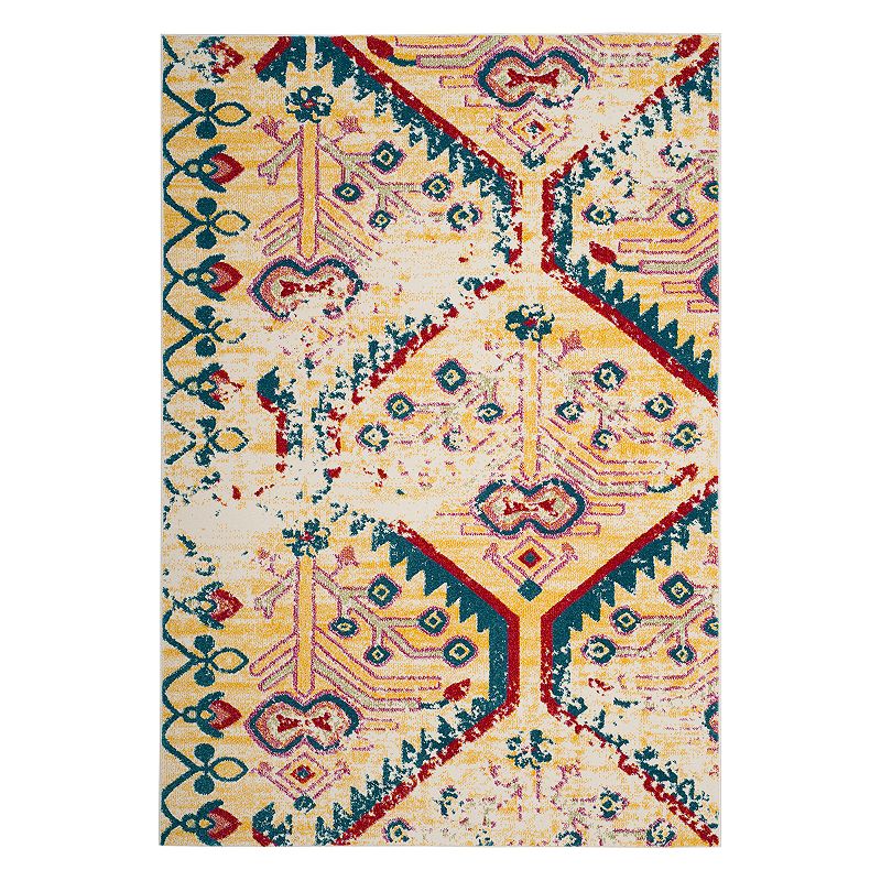 Safavieh Watercolor Jadyn Tribal Rug, Yellow, 8X10 Ft