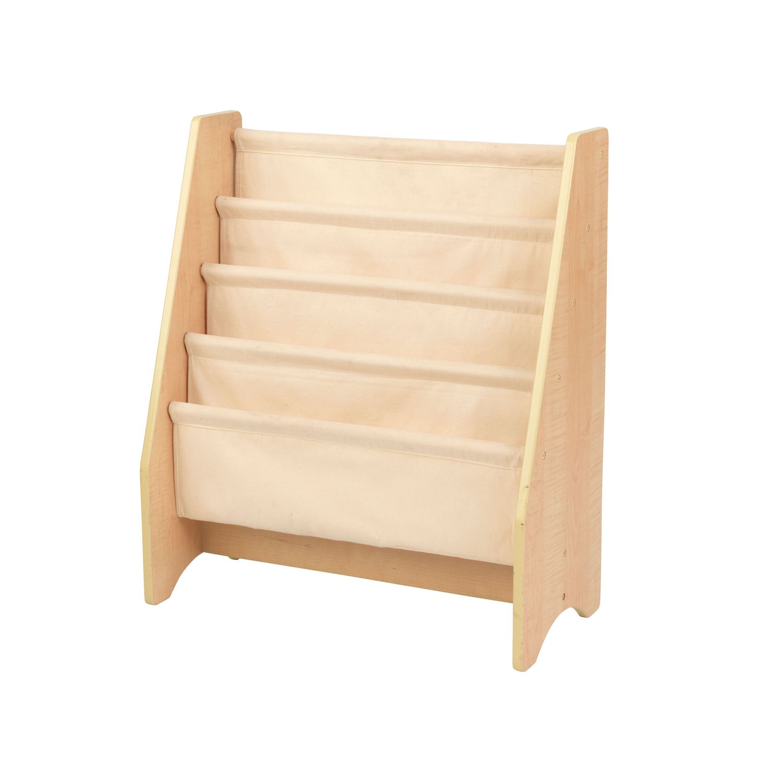 white sling bookshelf