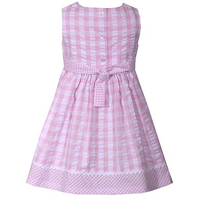 Toddler Girl Bonnie Jean Checked Seersucker Dress
