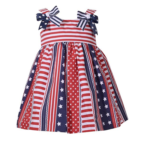 Baby Girl Bonnie Jean Stars & Stripes Poplin Dress