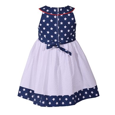 Baby Girl Bonnie Jean Star Print Bow Dress