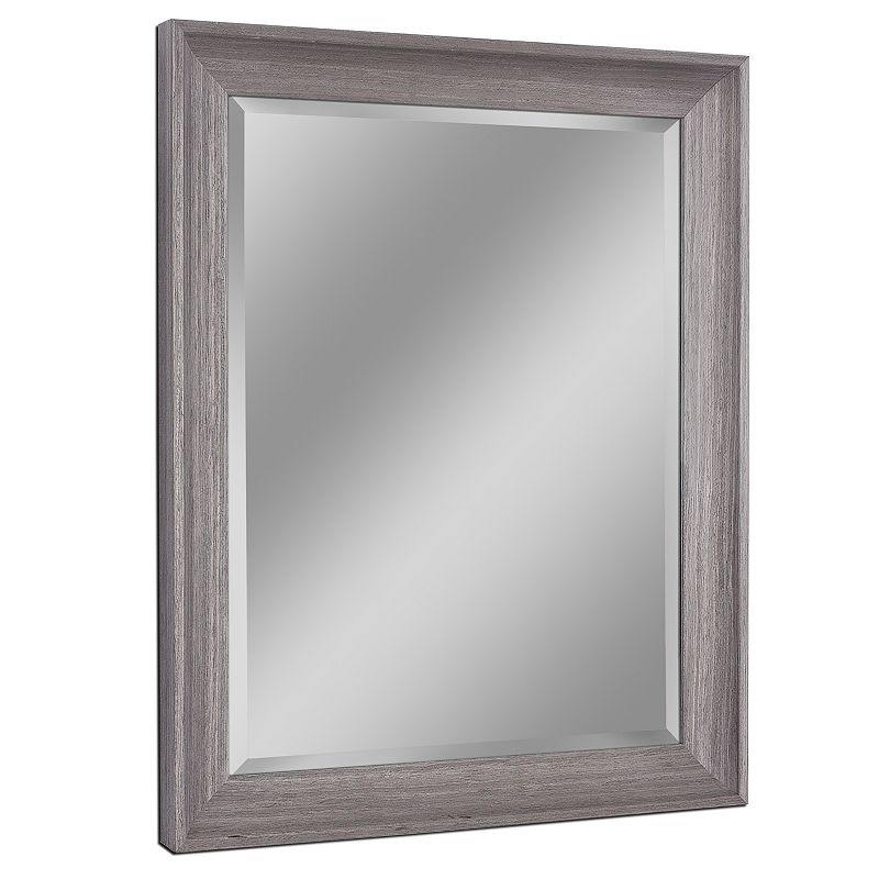 Head West Wood Veneer Wall Mirror, Grey