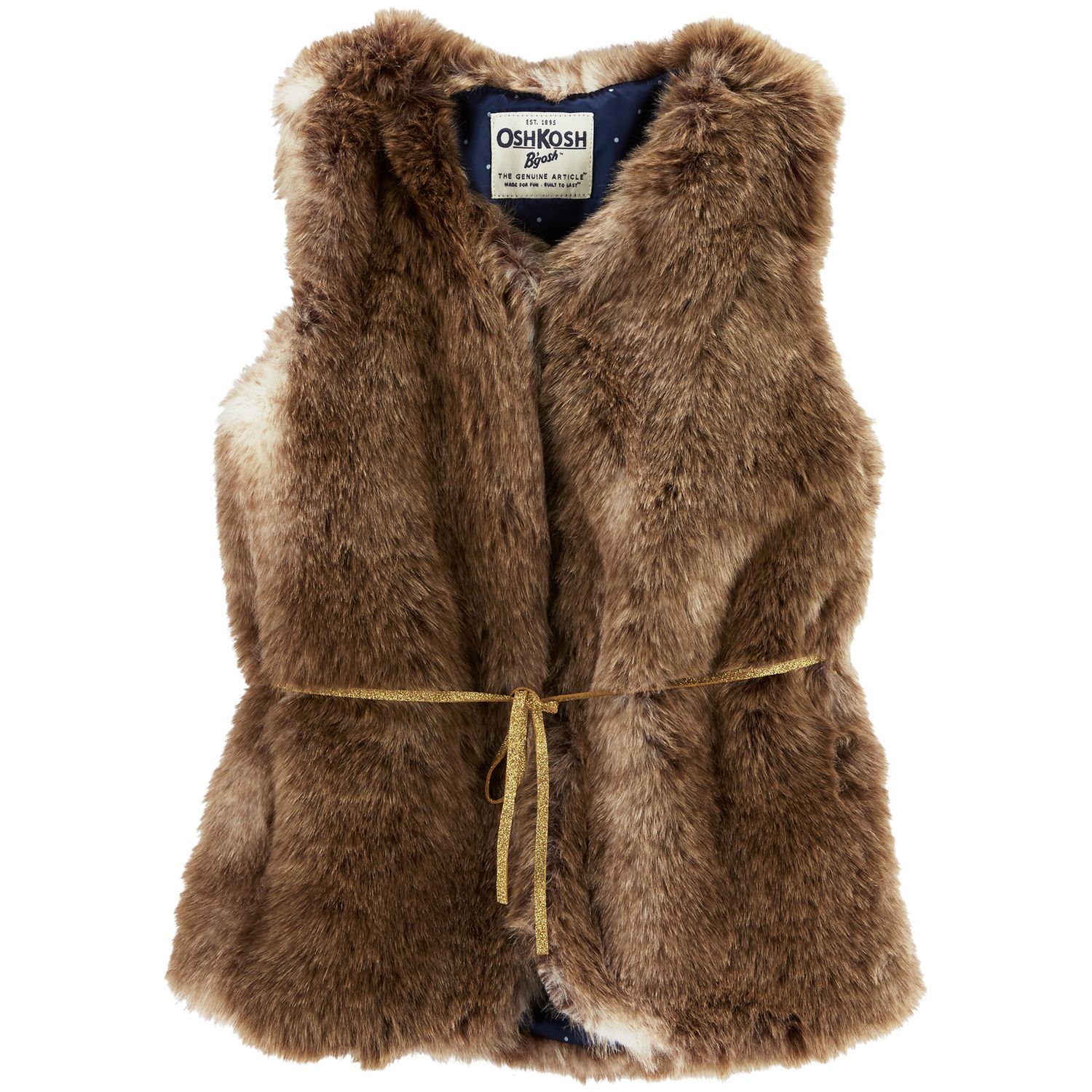 brown faux vest