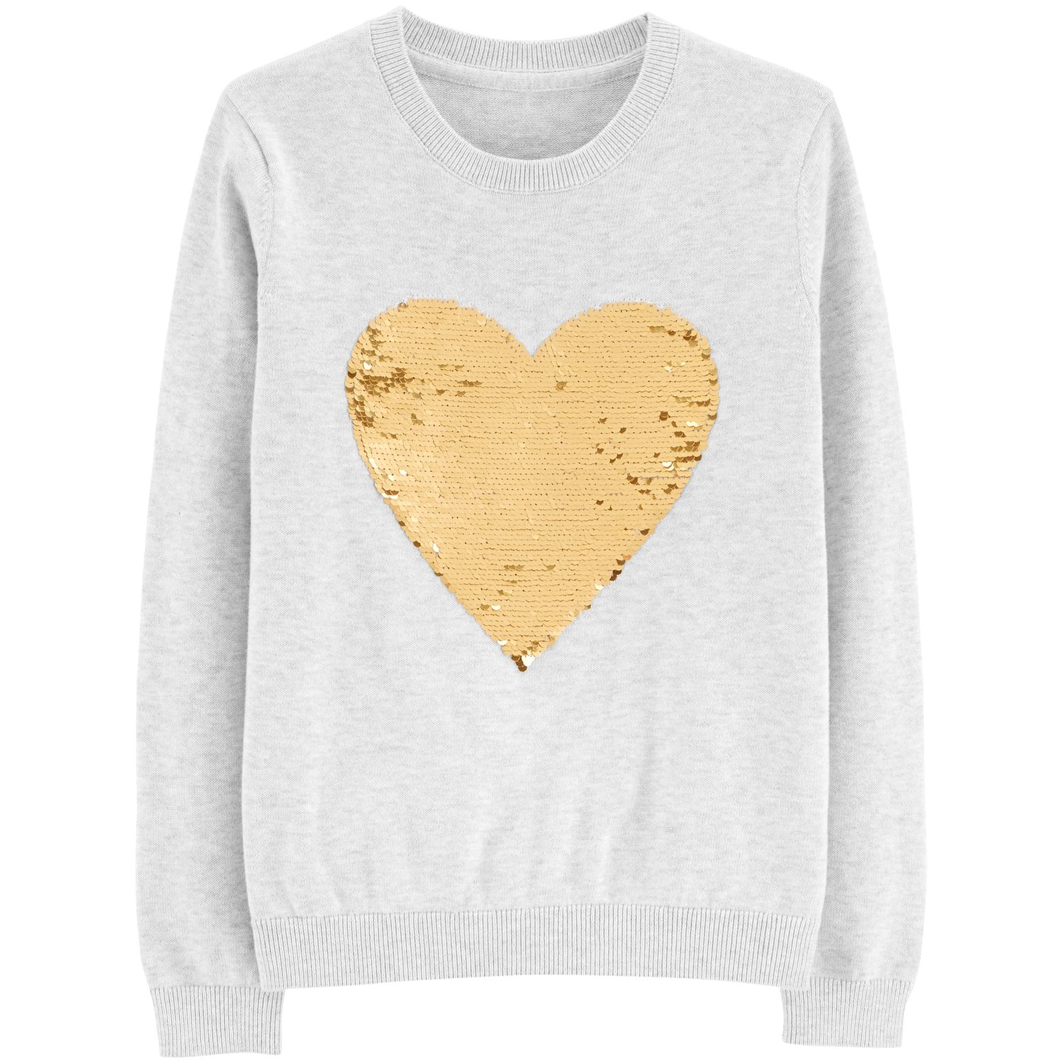 sequin heart sweater