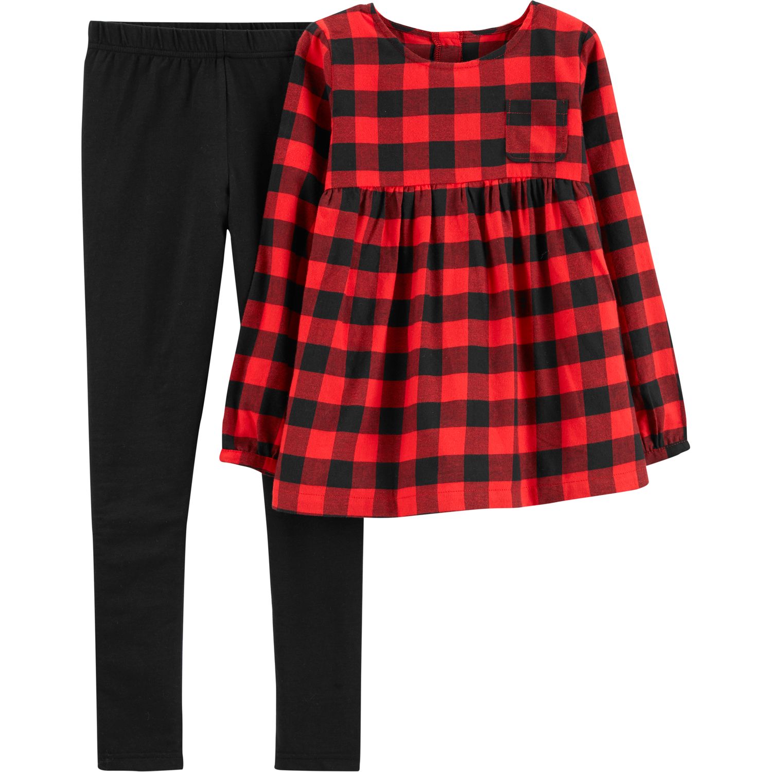 buffalo plaid girls leggings