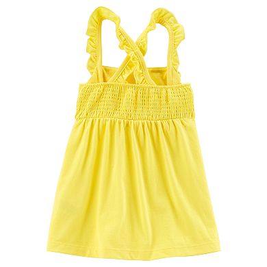 Baby Girl Carter's Ruffled Crisscross Tank Top & Pineapple Shorts Set