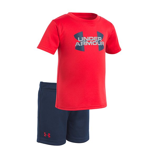 Baby Boy Under Armour Logo Graphic Tee & Shorts Set