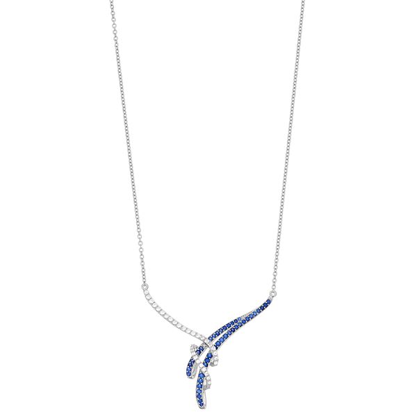 sapphire wave necklace