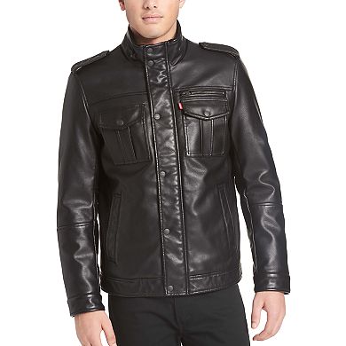 Men's Levi's® Sherpa-Lined Faux-Leather Military Jacket
