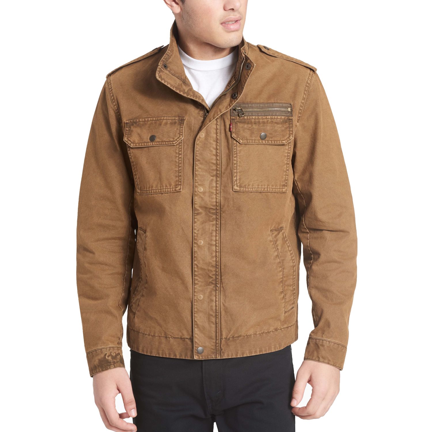 mens sherpa lined military jacket