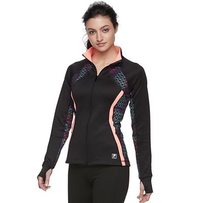 Women s FILA SPORT Print Thumb Hole Zip Up Jacket