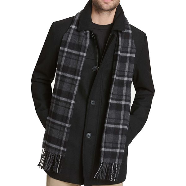 Men's Dockers Wool-Blend Walking Jacket with Plaid Scarf