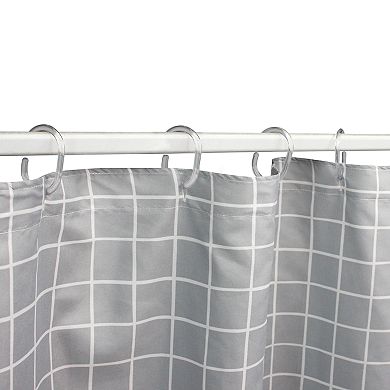 Simple by Design Gray Check 13-piece Shower Curtain Set 