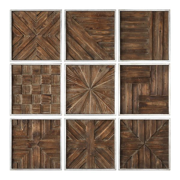 Uttermost Wooden Wall Decor Set Of 9