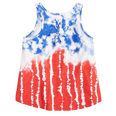 Girls 7-16 & Plus Size SO® Lace-Up Back Americana Tank Top