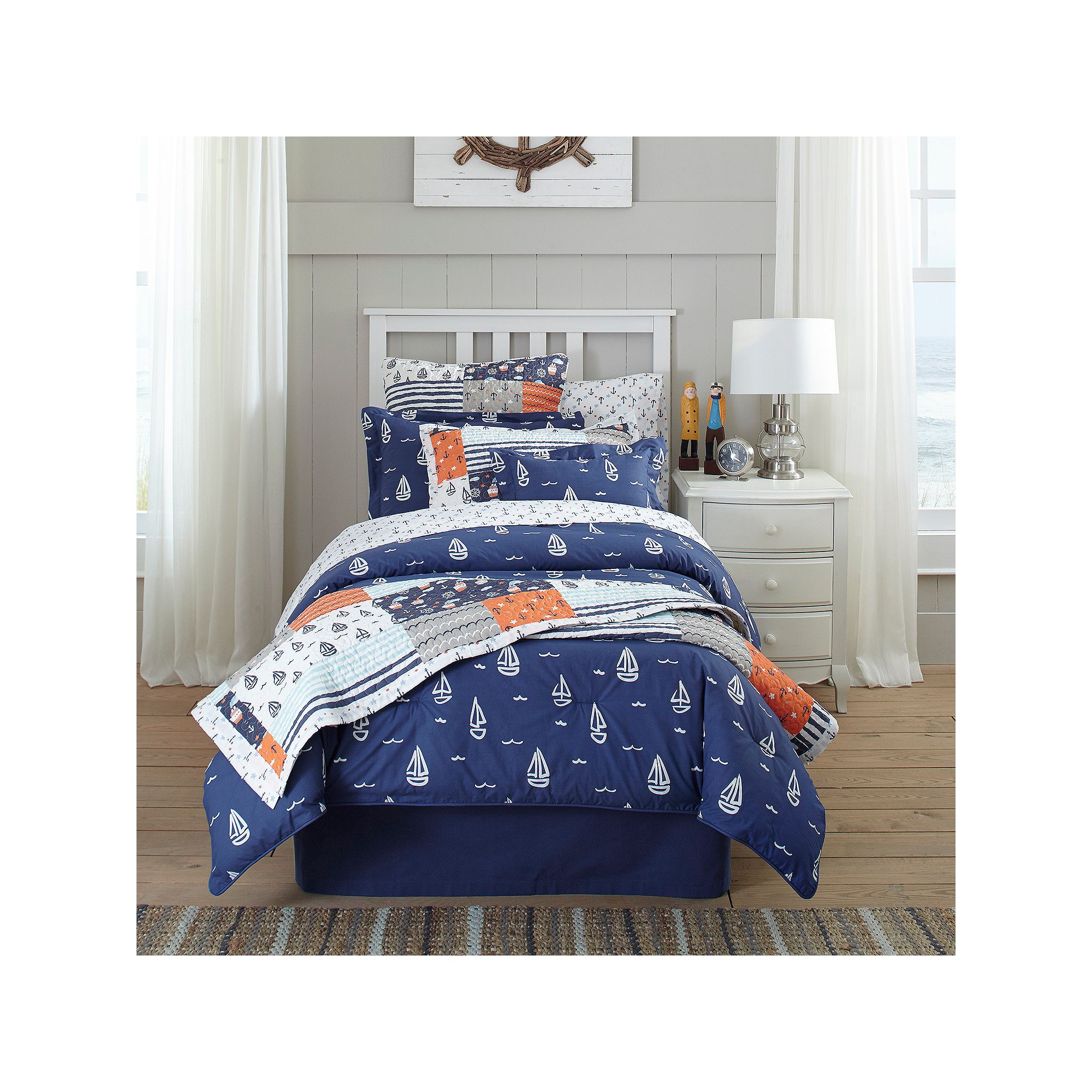 Lullabye Bedding Away At Sea Comforter Set, Blue