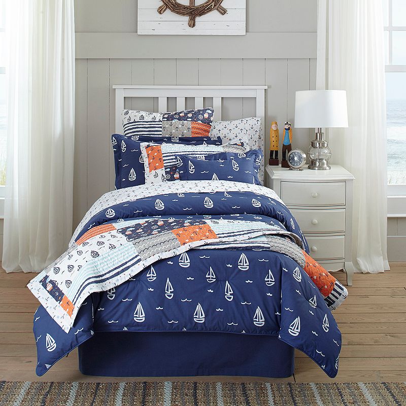 63295661 Lullabye Bedding Away At Sea Comforter Set, Blue,  sku 63295661