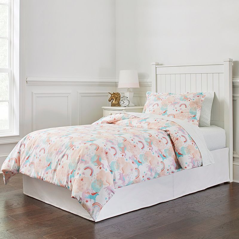 63313989 Lullabye Bedding Unicorn Cotton Percale Duvet Cove sku 63313989