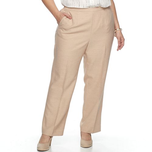 Plus Size Alfred Dunner Studio Pull-On Flat Front Pants