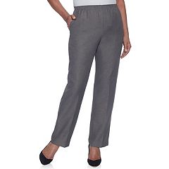 Women's Grey Straight-Leg Pants