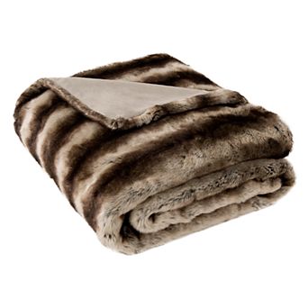 Safavieh Coco Striped Faux Fur Throw
