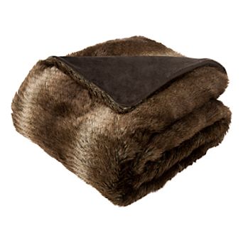Safavieh Luxe Brick Faux Fur Throw