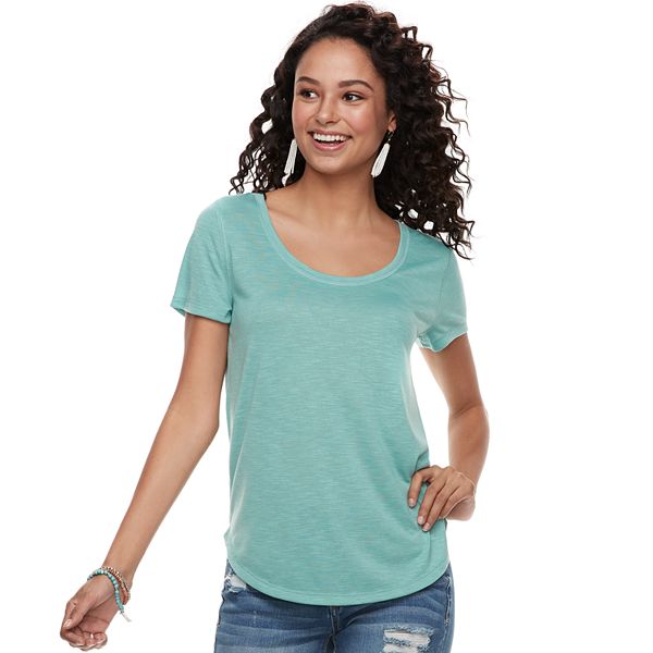 Juniors' Mudd® Roadtrip Scoopneck Tee