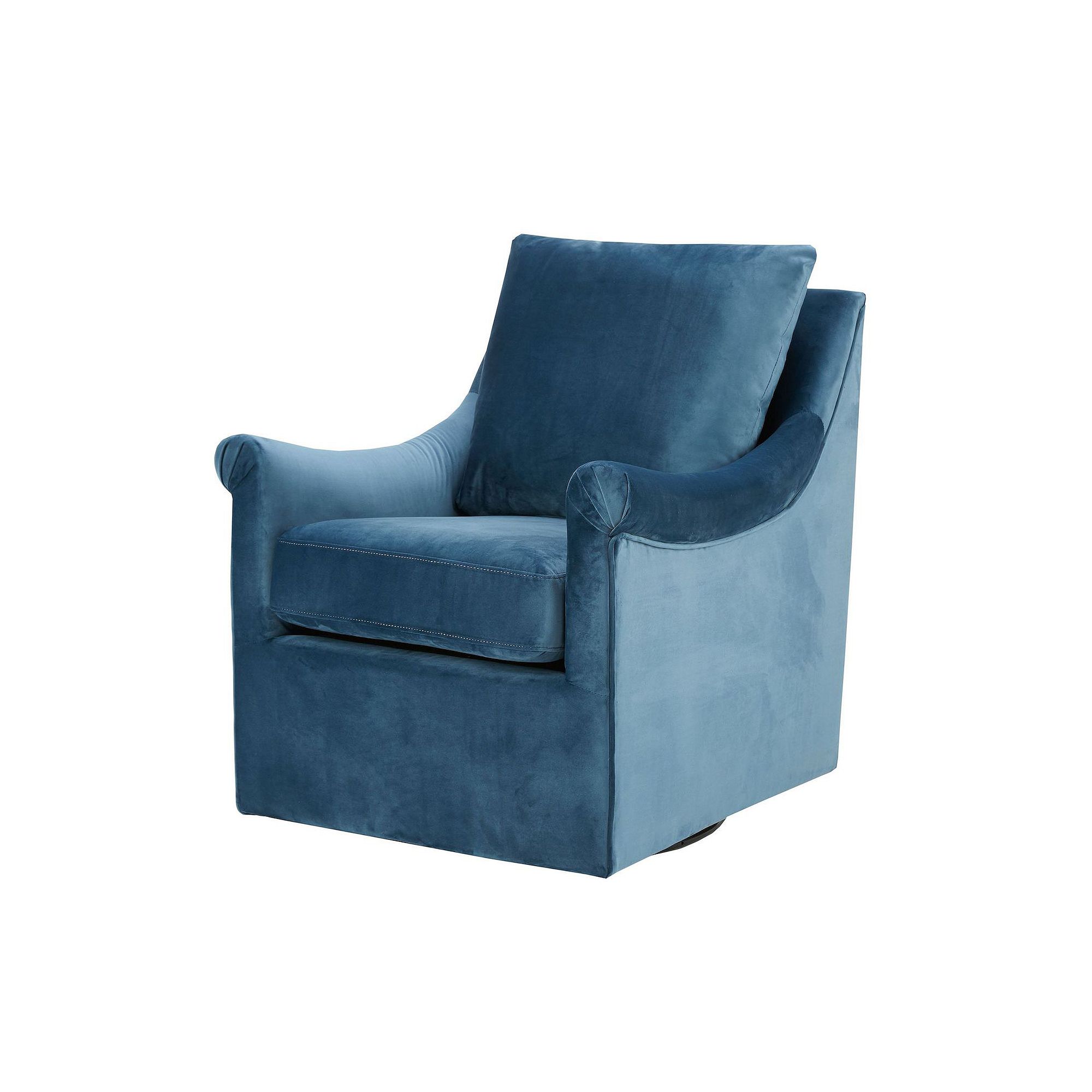 Madison Park Morton Swivel Accent Chair, Blue
