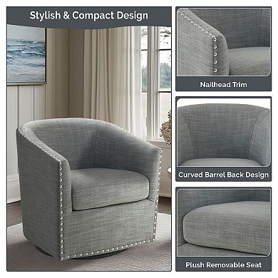 Madison Park Tyler Swivel Arm Chair