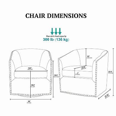 Madison Park Tyler Swivel Arm Chair