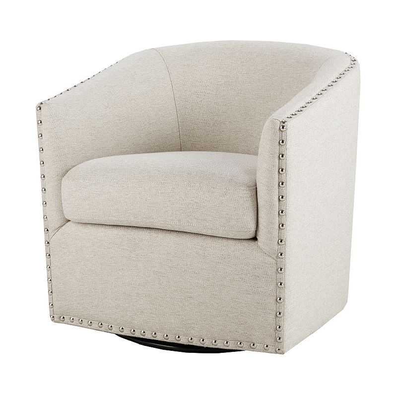 Madison Park Tyler Swivel Arm Chair, Natural