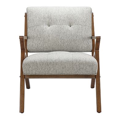 INK+IVY Rocket Upholstered Arm Chair with Angled Wood Frame