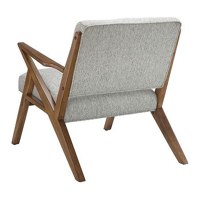 INK+IVY Rocket Upholstered Arm Chair with Angled Wood Frame