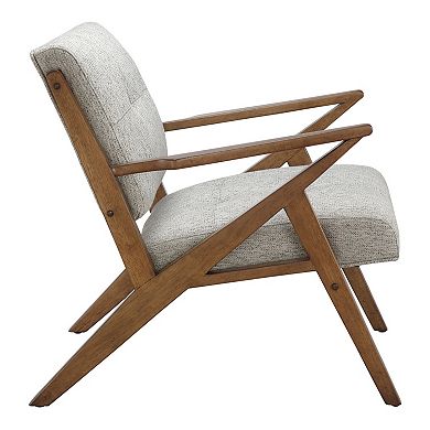 INK+IVY Rocket Upholstered Arm Chair with Angled Wood Frame