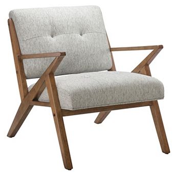 INK+IVY Rocket Upholstered Arm Chair with Angled Wood Frame