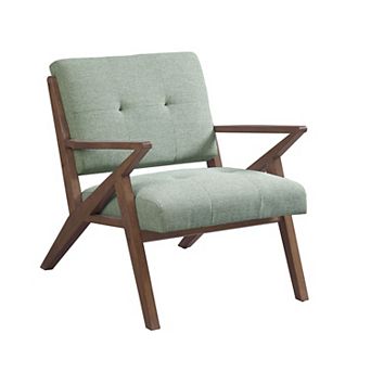 INK+IVY Rocket Upholstered Arm Chair with Angled Wood Frame