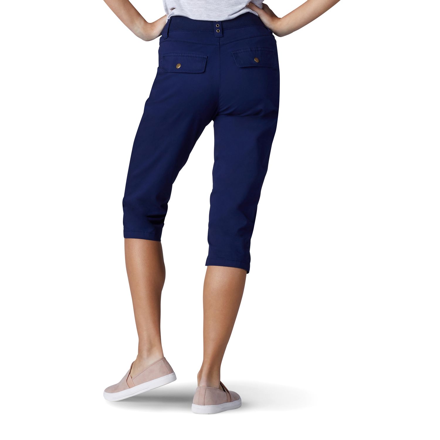 petite lee lyric twill skimmer capris