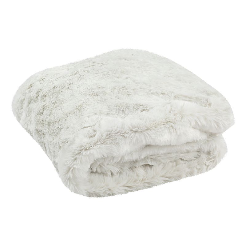 63383243 Safavieh Chinchilla II Faux Fur Throw, White sku 63383243