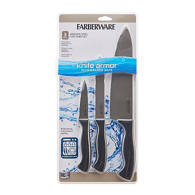 Farberware Knife Armor 3-piece Chef Cutlery Set
