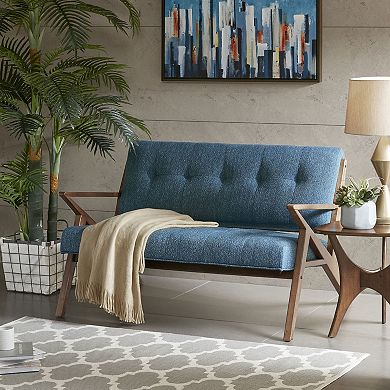 INK+IVY Rocket Solid Pecan Wood Loveseat