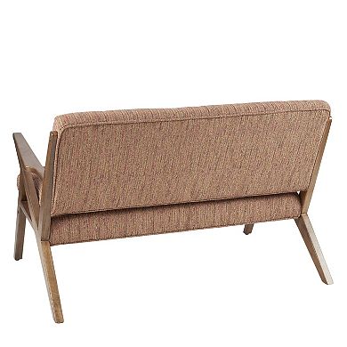 INK+IVY Rocket Solid Pecan Wood Loveseat